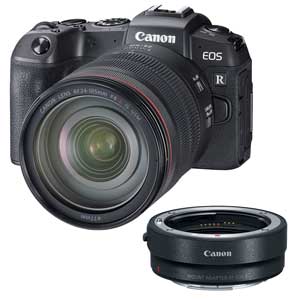Canon EOS RP Mirrorless Digital Camera with RF 24-105mm f/4L IS Lens + EF-EOS R mount adapter - 2 Year Warranty - Next Day Delivery