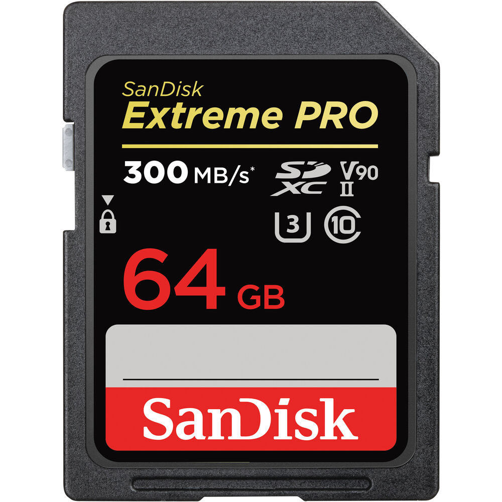 SanDisk 64GB Extreme PRO UHS-II SDXC 300MB/s Memory Card - Next Day Delivery