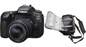 Canon 90D + 18-55 IS STM Lens with Pro Camera Bag - 2 Year Warranty - Next Day Delivery